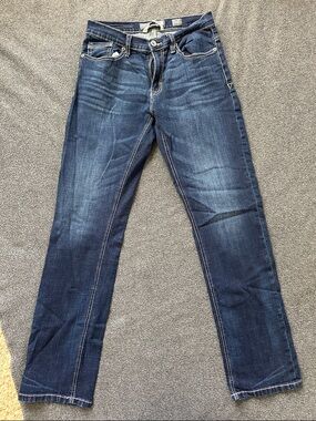 BKE Men's Dark Blue Slim Fit Jeans